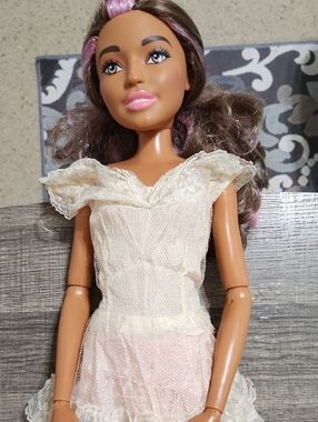 Mattel 27" Doll With Vintage Lace Dress